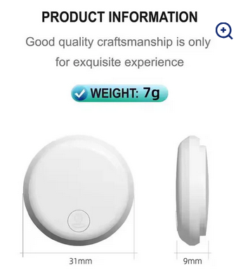 Smart Bluetooth Tracker Tag (Compatible with Apple Find My)